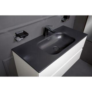 Раковина Armadi Art Vallessi 120см керамика антрацит глянец 838-120-B